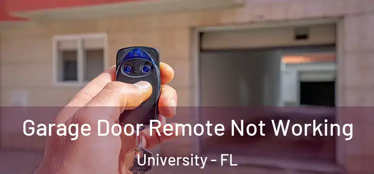  Garage Door Remote Not Working University - FL